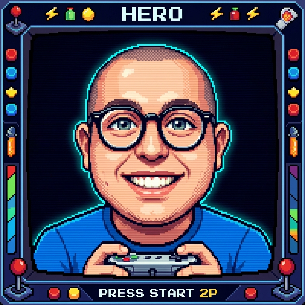 Pixel-art portrait of Osama